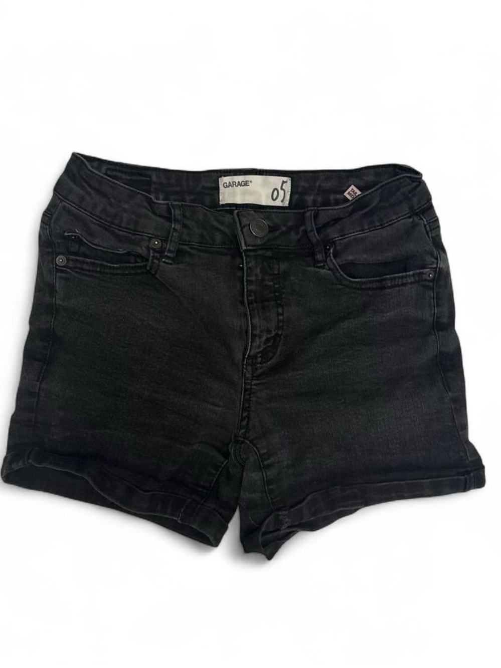 Garage Black Denim High-Rise Jean Shorts
